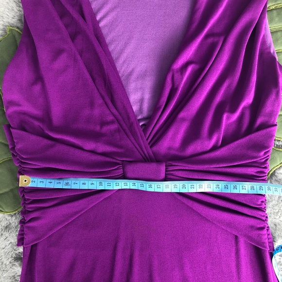 NWOT Etro Purple Deep V Maxi Dress Gown - Picture 12 of 13